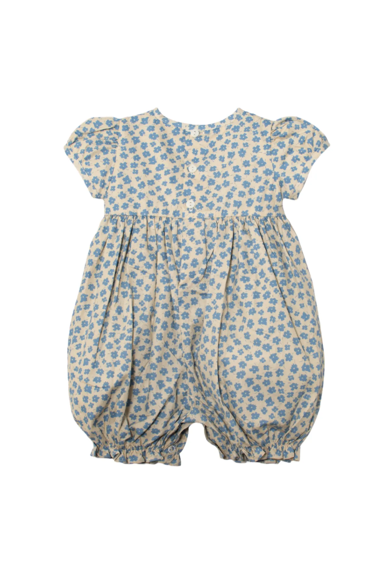 20143-Blue Shortsleeve Baby Boy Romper