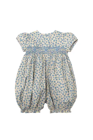 20143-Blue Shortsleeve Baby Boy Romper