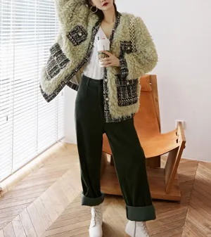 8GIRLS DESIGN TEDDY BUTTON THROUGH COAT