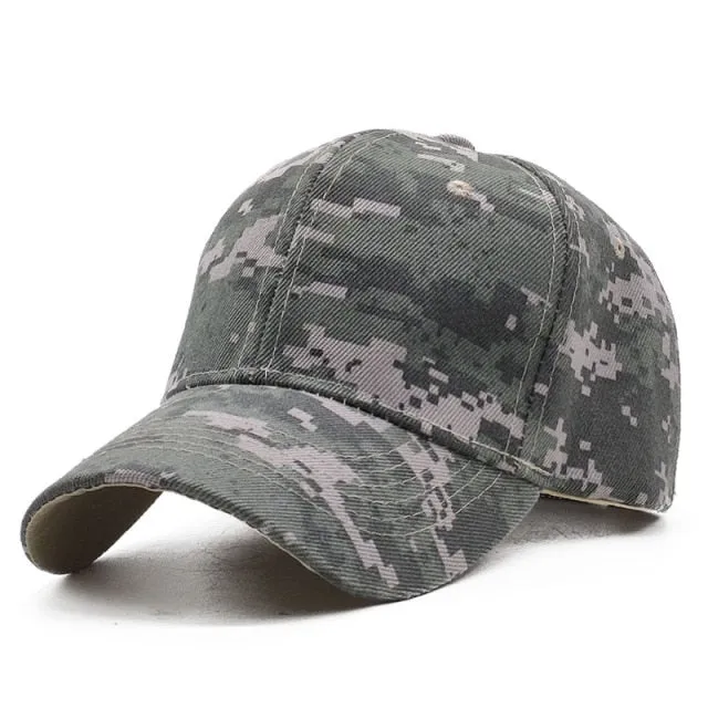 ACU Digital Men Baseball Caps Army Tactical Camouflage Cap Outdoor Jungle Hunting Snapback Hat For Women Bone Dad Hat