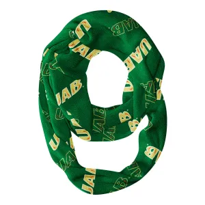 Alabama At Birmingham All Over Logo Green Infinity Scarf by Vive La Fete