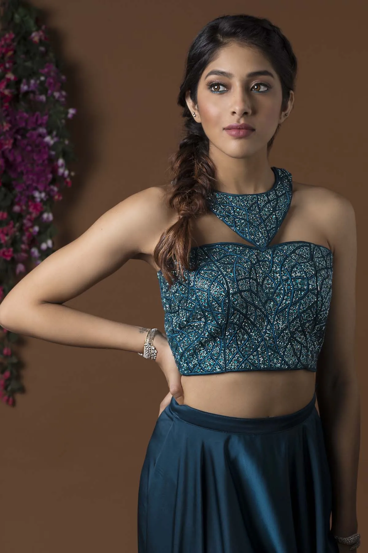 Asymmetric Draped Pant Set