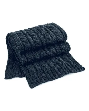 Beechfield Cable Knit Melange Scarf