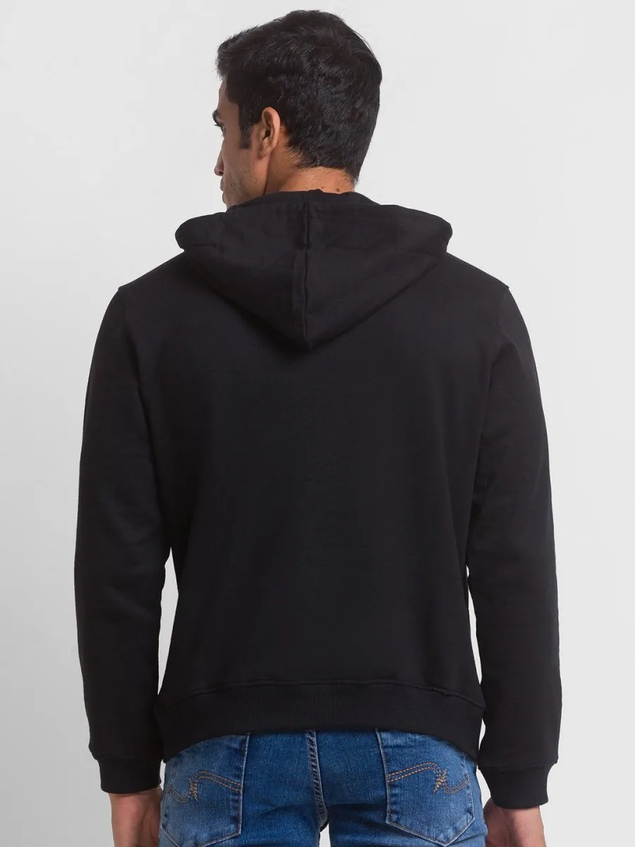 Black Relaxed Fit Hoodie |  Recycled Polyester & Recycled Cotton Blend