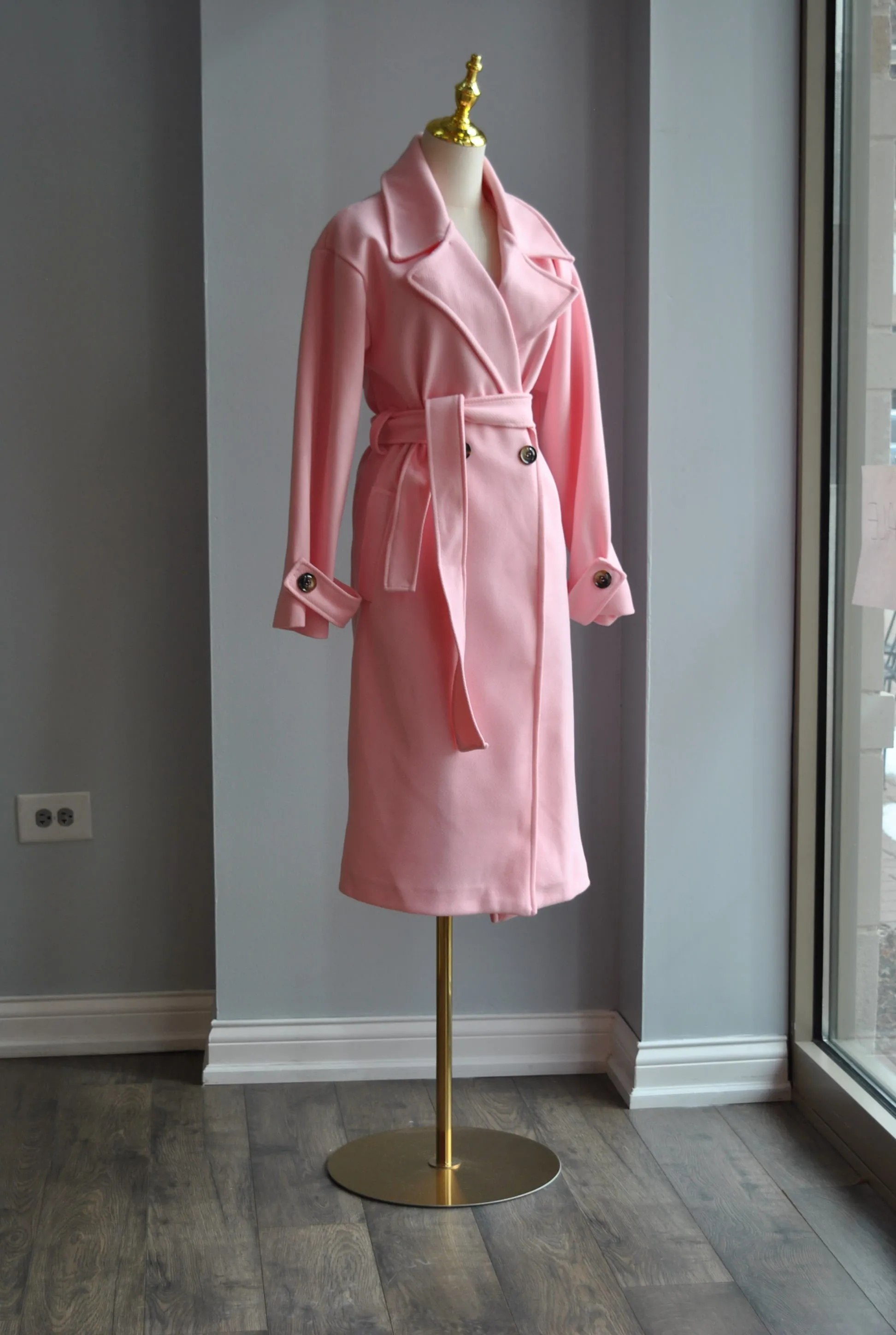 BLUSH PINK SPRING COAT