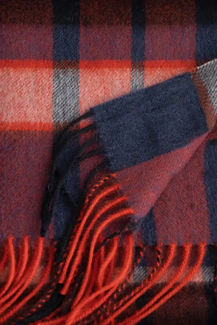 Classic British Style 100 Cashmere Plaid Winter Scarf