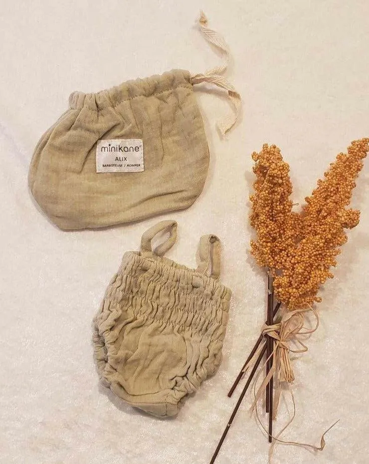 Doll Romper Clothing in Pistachio