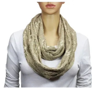 Floral Infinity Lace Scarf