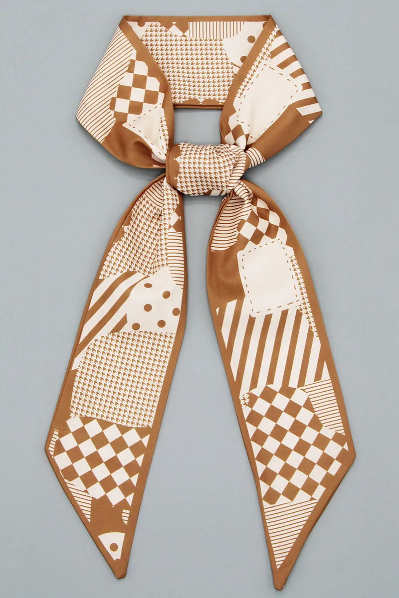 FLORAL PRINT FASHION TWILLY SCARF