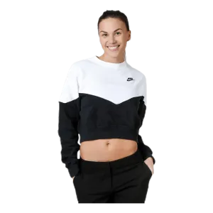 Heritage Fleece Crew White/Black