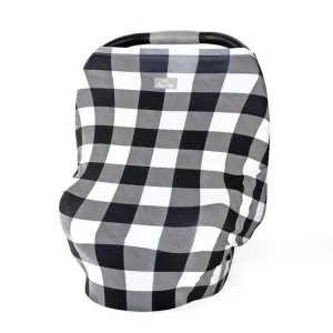 Itzy Ritzy Mom Boss Multi-Use Cover - Black & White Gingham
