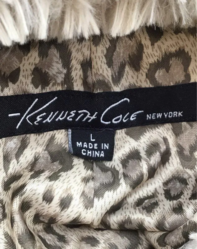 Kenneth Cole New York Women's Tan Fur Teddy Coat - Size L