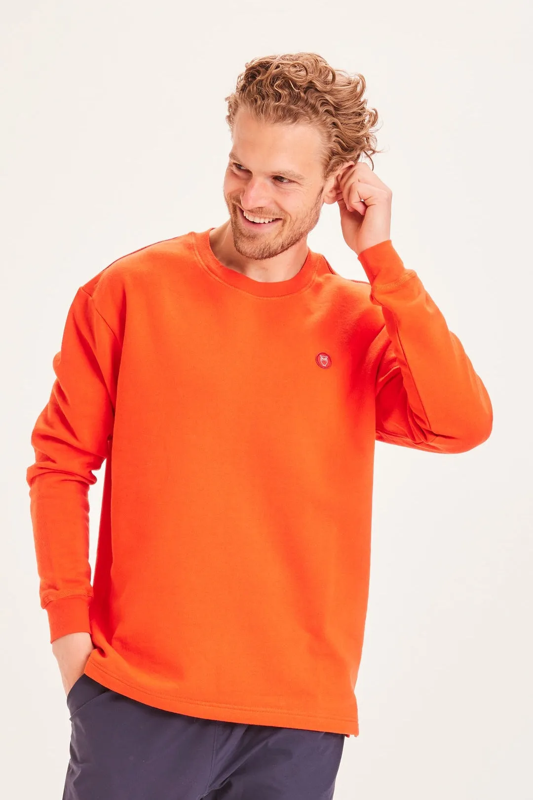 Knowledge Cotton Back printed oversized sweat REBORNTM - GRS/Vegan