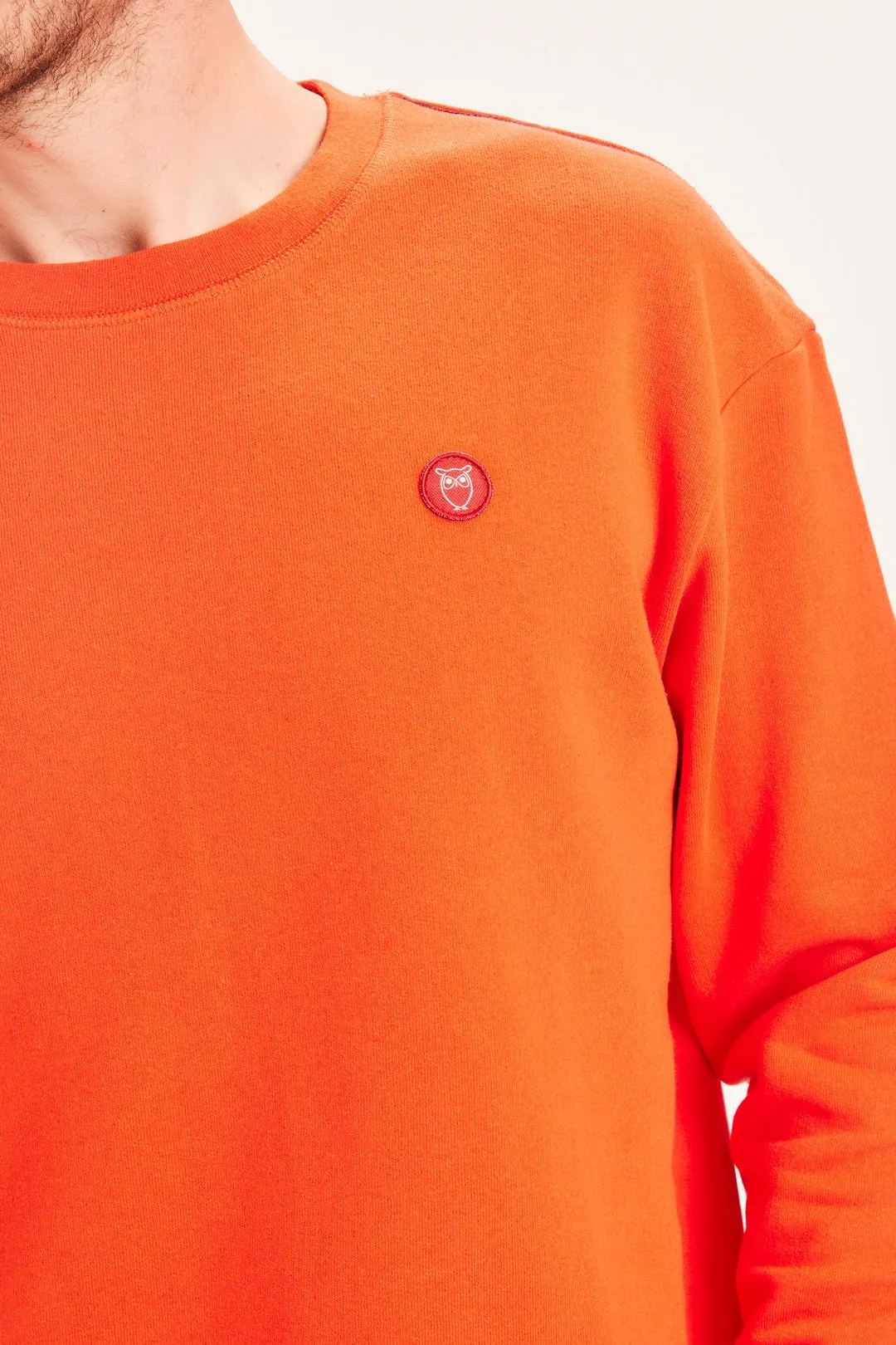 Knowledge Cotton Back printed oversized sweat REBORNTM - GRS/Vegan