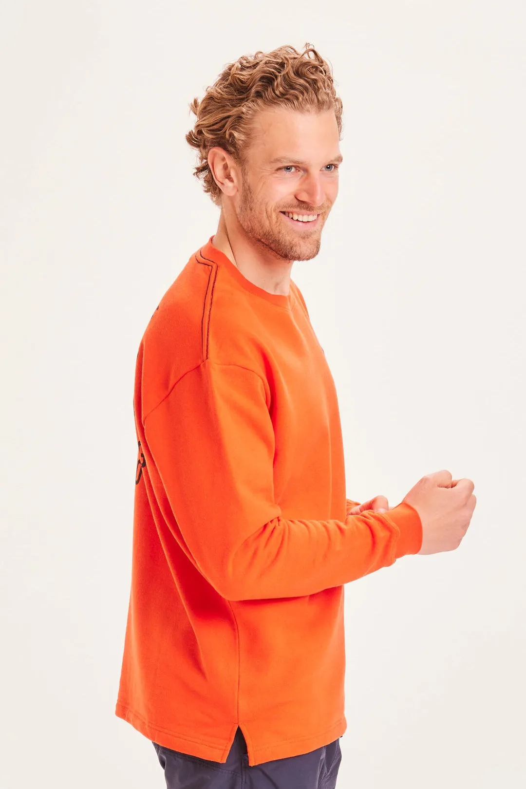 Knowledge Cotton Back printed oversized sweat REBORNTM - GRS/Vegan