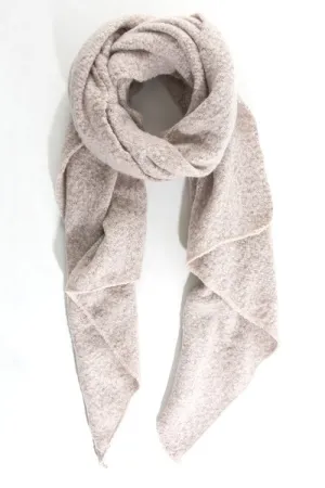 Light Pink Asymmetric Blanket Scarf