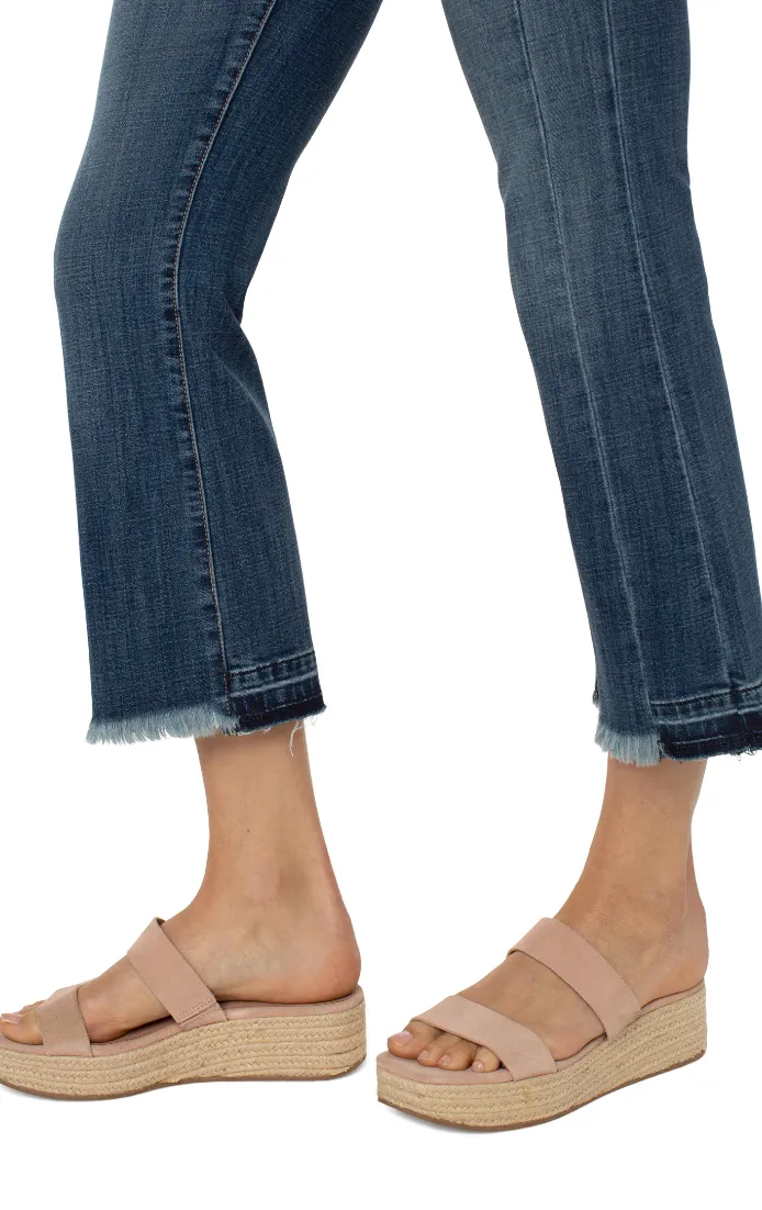 Liverpool Seamed Hannah Crop Flare w/Release Hem