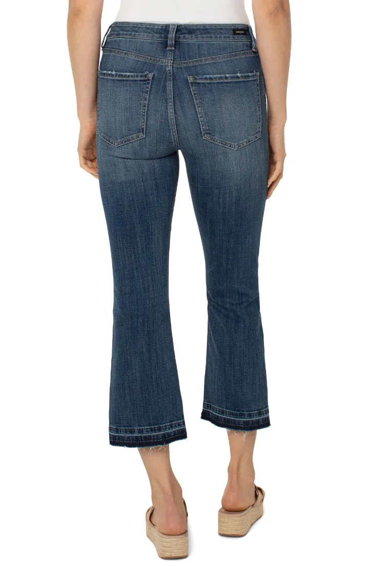 Liverpool Seamed Hannah Crop Flare w/Release Hem