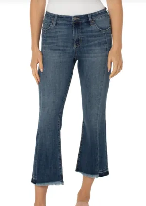 Liverpool Seamed Hannah Crop Flare w/Release Hem