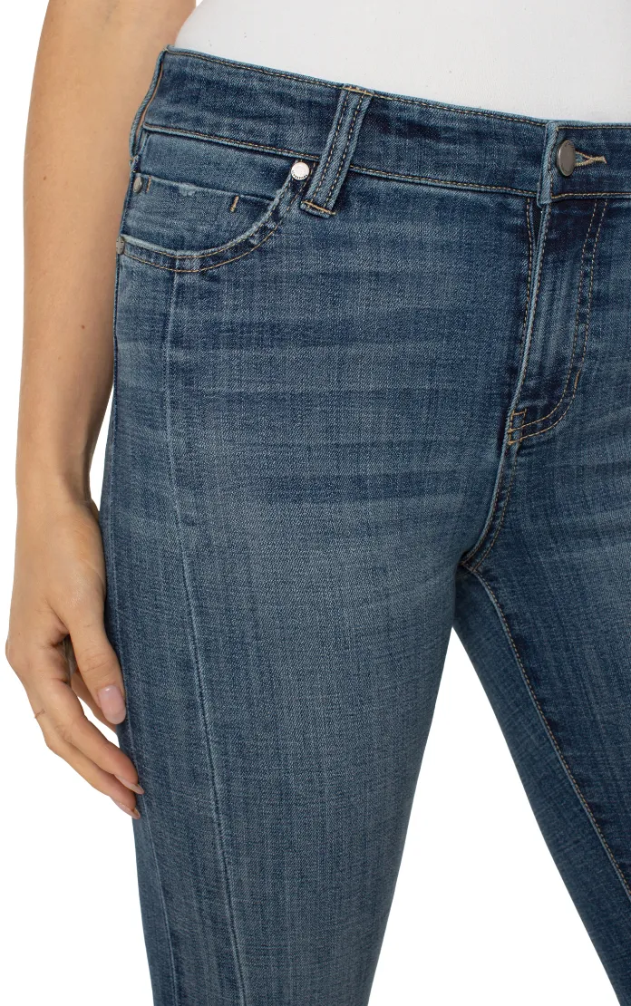 Liverpool Seamed Hannah Crop Flare w/Release Hem