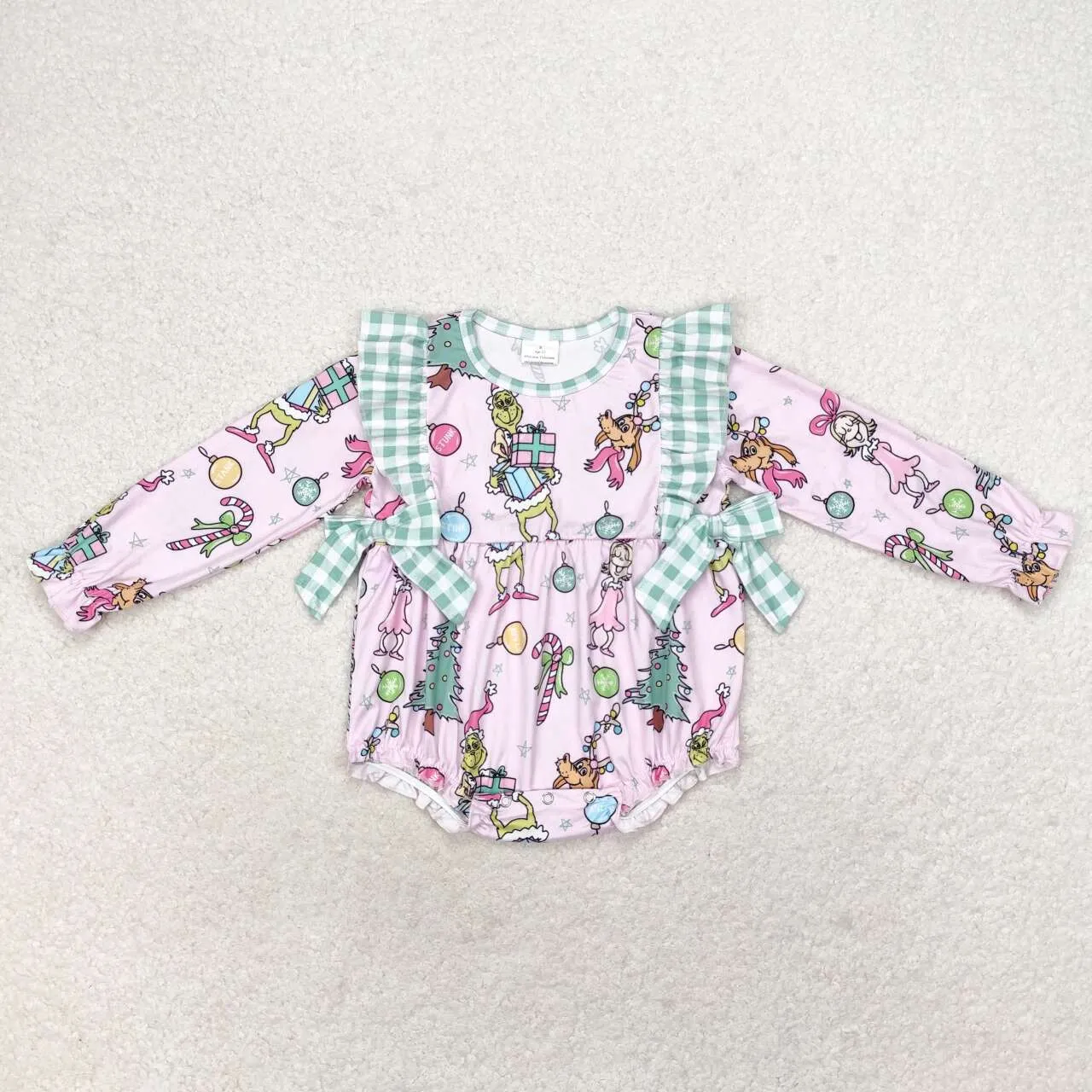LR0998 Christmas grinch girl romper 202406 RTS