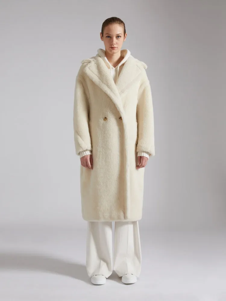 MAX MARA Teddy Bear Icon Coat White