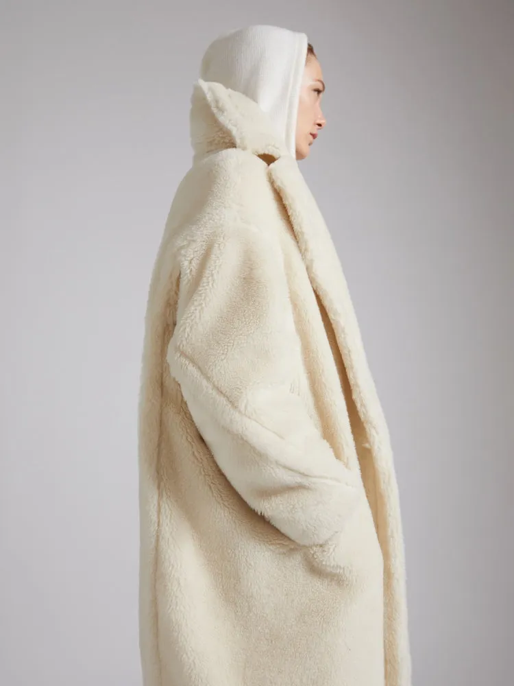 MAX MARA Teddy Bear Icon Coat White