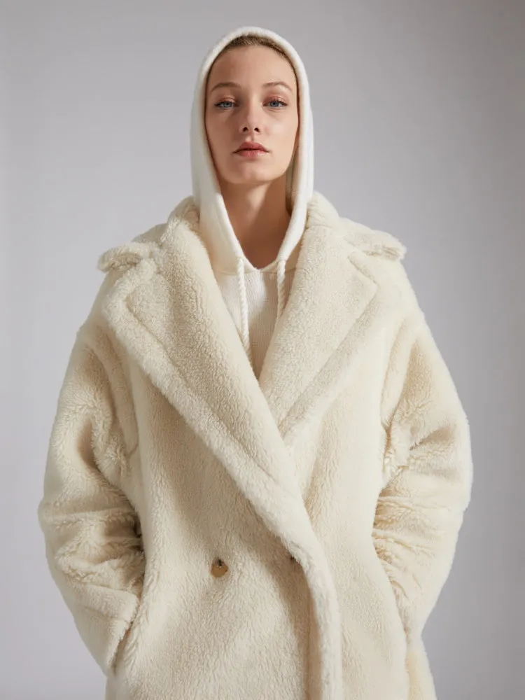 MAX MARA Teddy Bear Icon Coat White