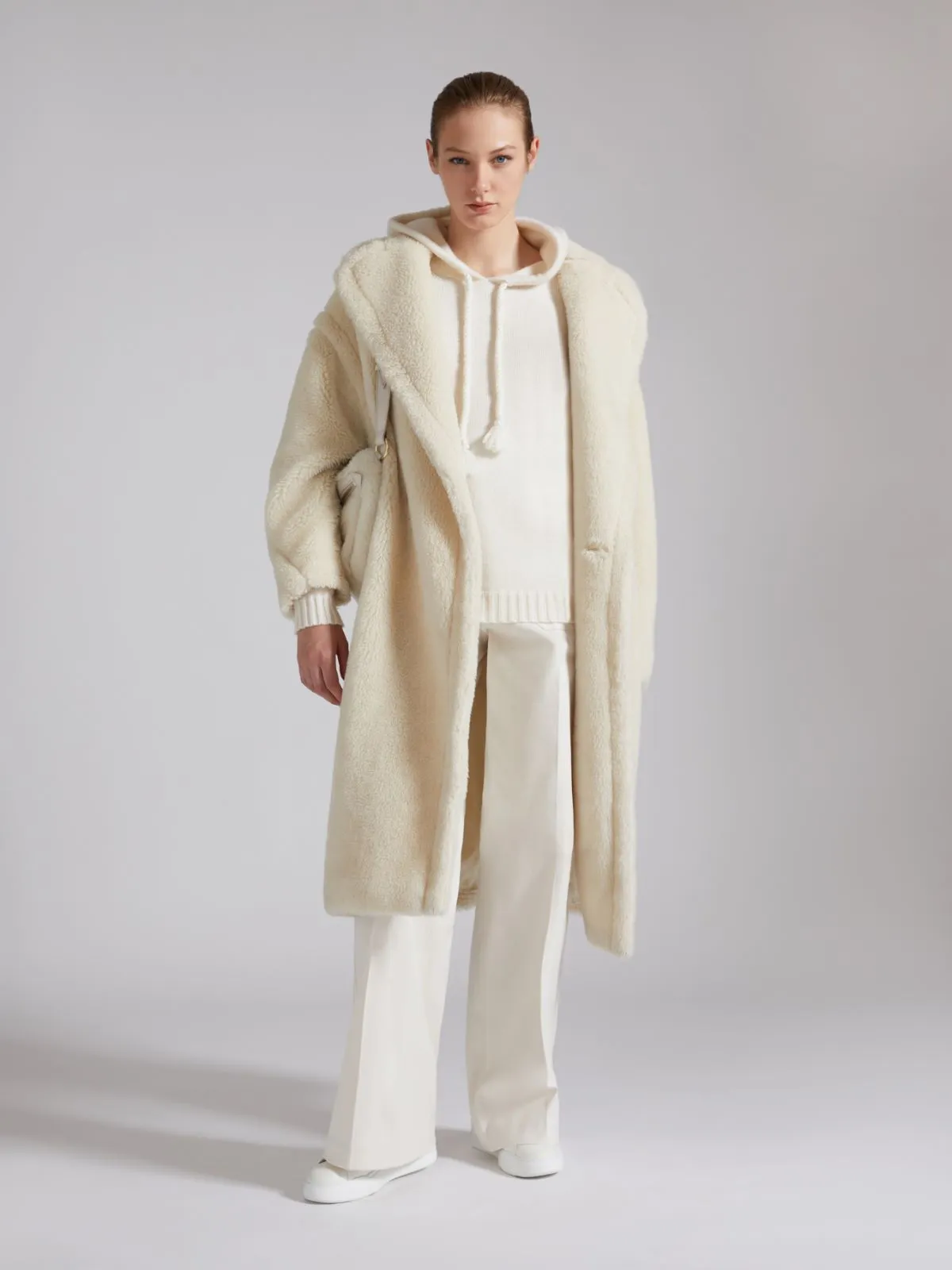 MAX MARA Teddy Bear Icon Coat White