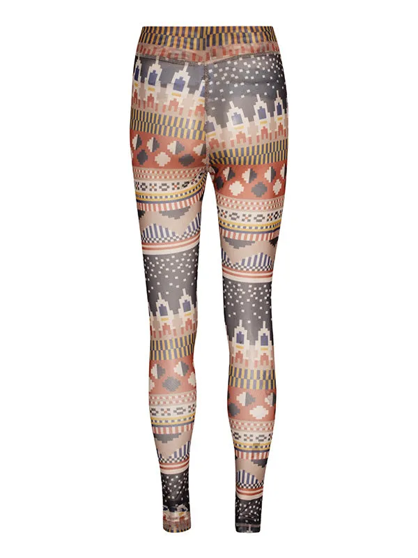 Mesh Leggings - Brown Sand Yellow