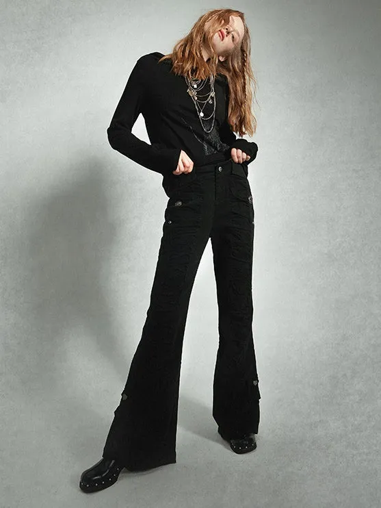 Mid-low Waist Flared Pants