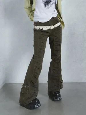 Mid-low Waist Flared Pants