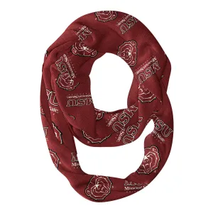 Missouri State Bears Repeat Logo Game Day Collegiate Women Light Weight Ultra Soft Infinity Scarf by Vive La Fete