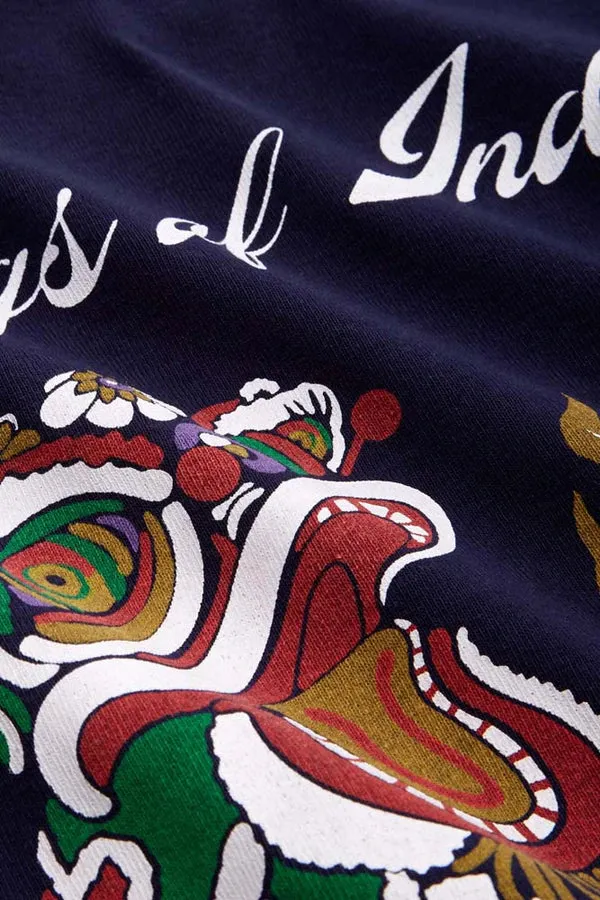 Nezer Thread L/S Tee in Navy
