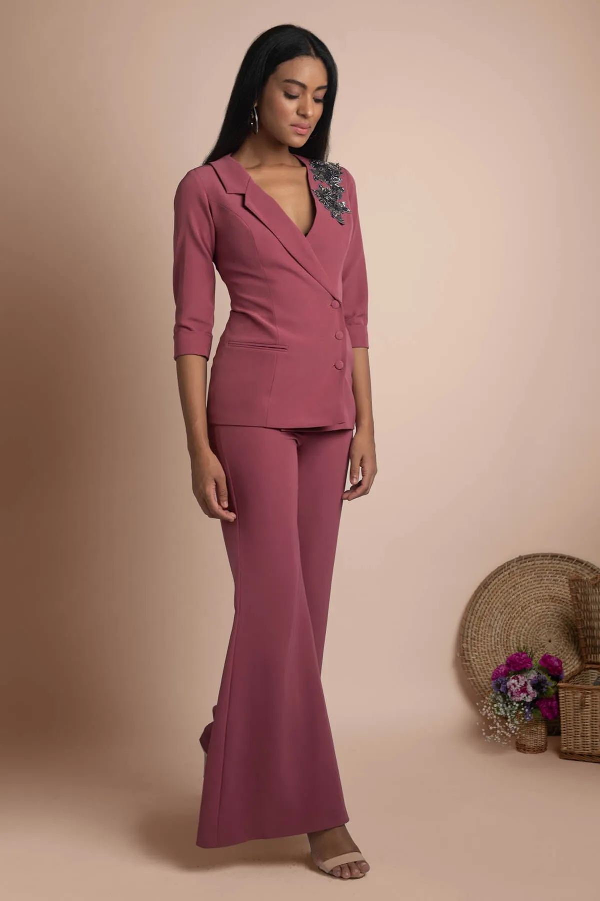 Notch Lapel Pant Suit