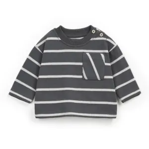 Play Up - Recycled Long Sleeve Top - Slate Stripe