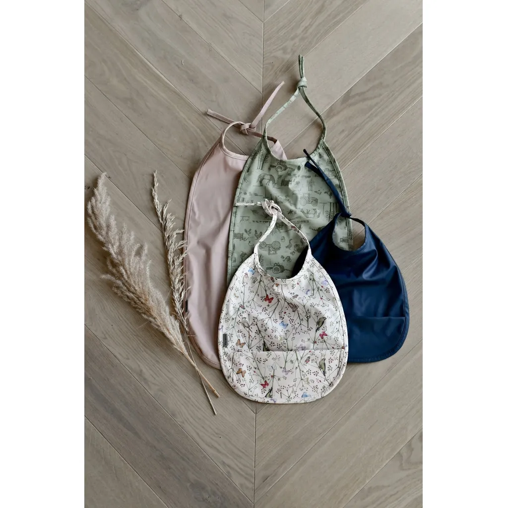 PU Bib Long (Printed) - Dried Herb