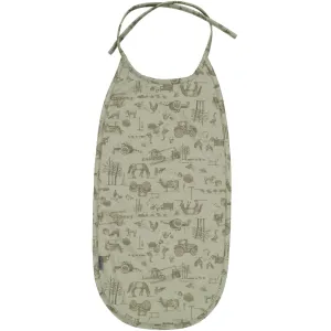 PU Bib Long (Printed) - Dried Herb