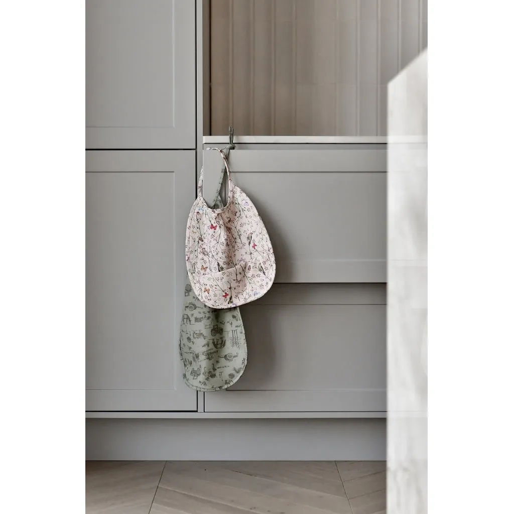 PU Bib Long (Printed) - Dried Herb