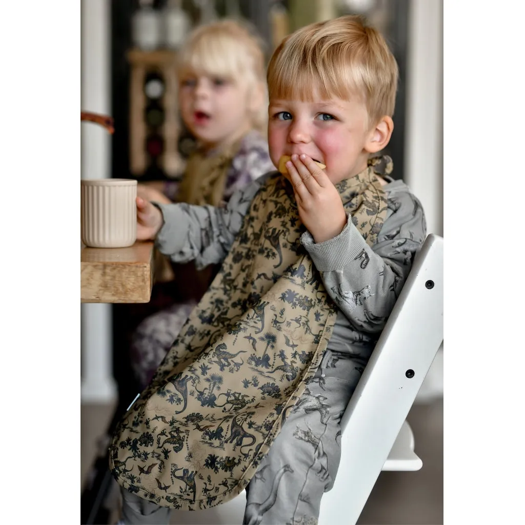 PU Bib Long (Printed) - Olive Gray