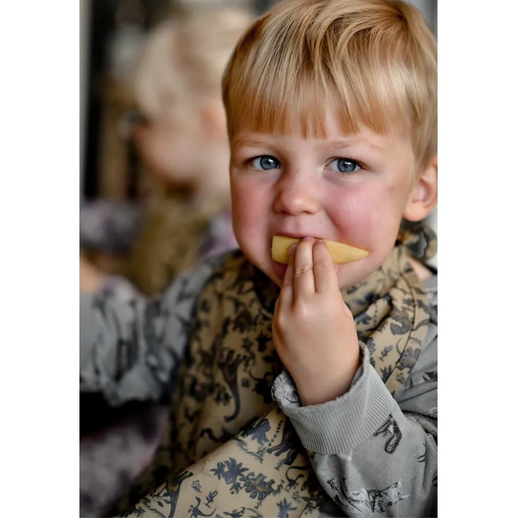 PU Bib Long (Printed) - Olive Gray