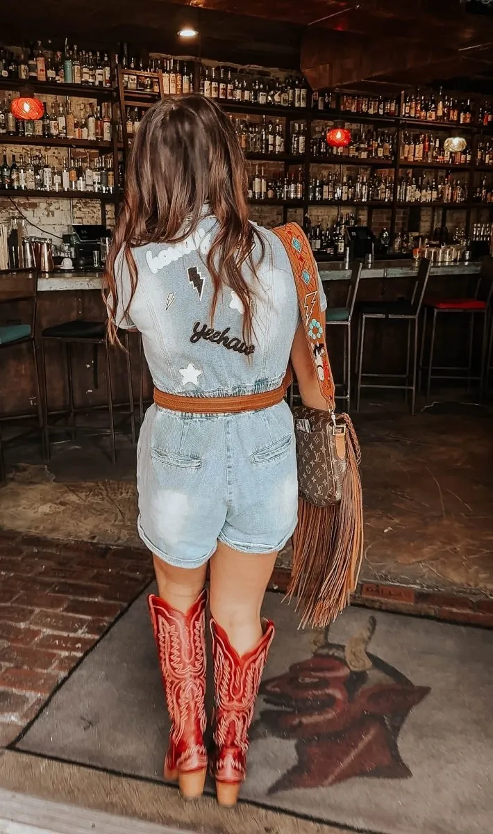 Ride the Lightning Jean Romper