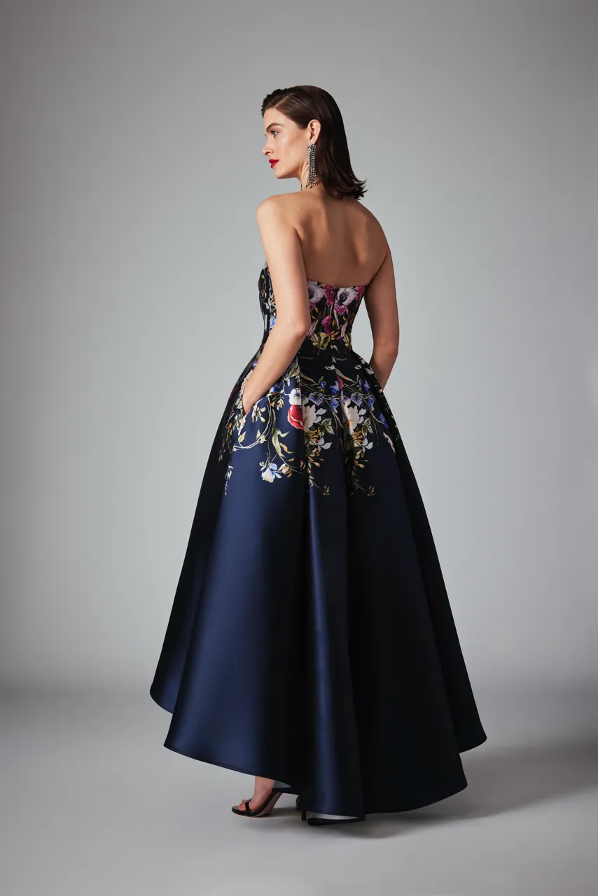 STRAPLESS HIGH-LOW GOWN