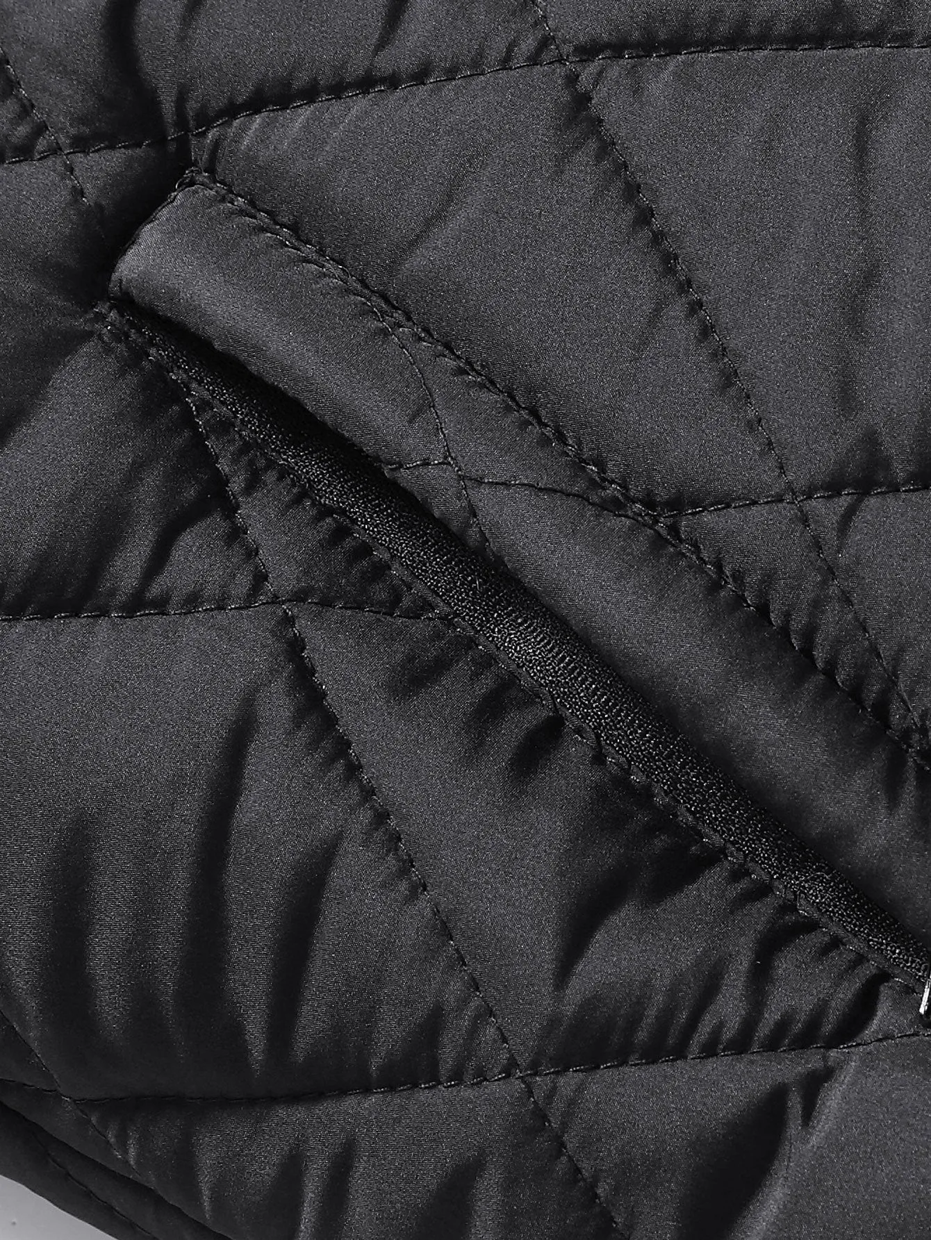 Teddy Lined Detachable Hooded Quilted Coat