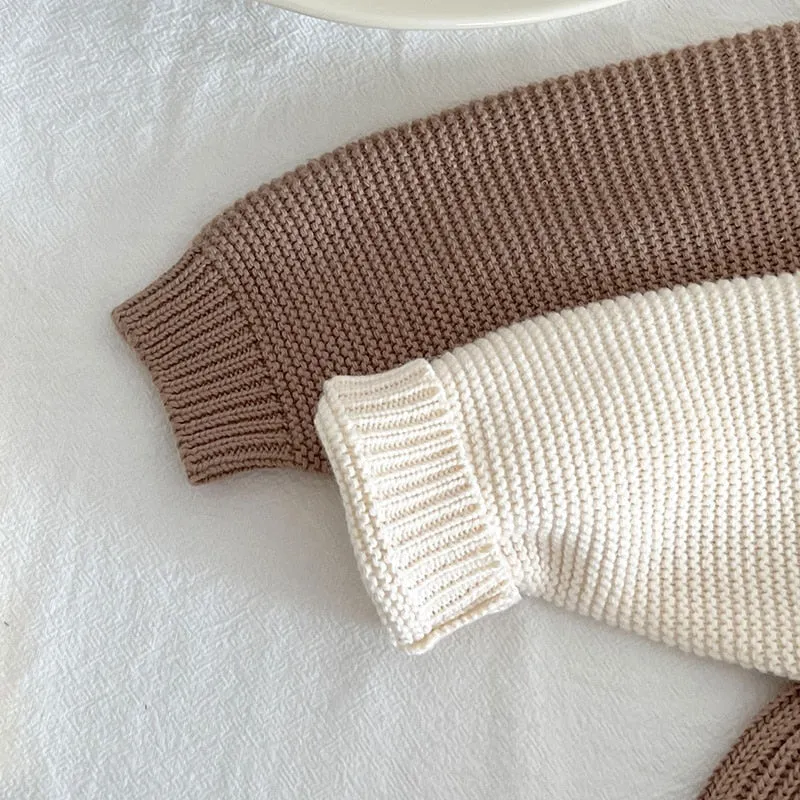 Vintage Knit Ruffle Baby Bodysuit