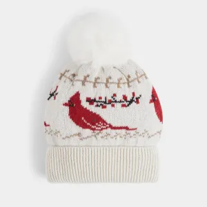 Winter Cardinal Knit Hat