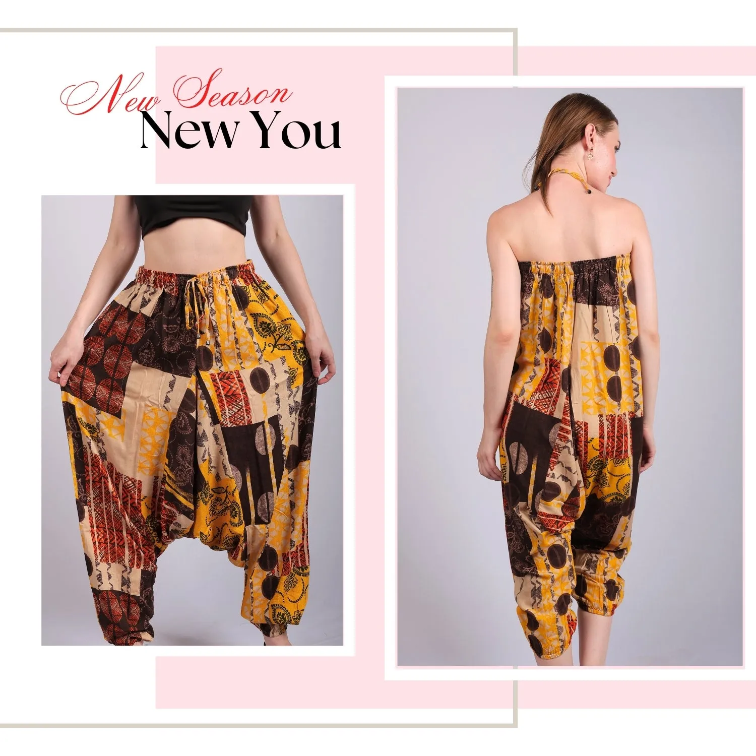 Women's Boho Harem Pants – Stylish Convertible Pants